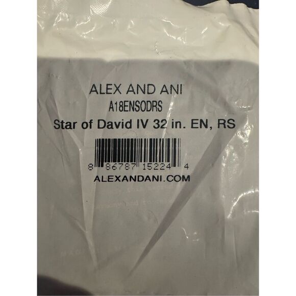 Alex and Ani Star of David necklace new silver 32 inch - Picture 4 of 4